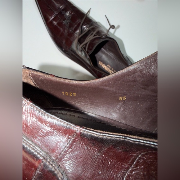 Dolce & Gabbana Italy Oxford Men's Shoes Brown Leather Pointed Toe Size 8 1/2 - Picture 11 of 11
